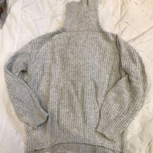 Brandy Melville knit crop gray turtleneck